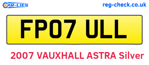 FP07ULL are the vehicle registration plates.
