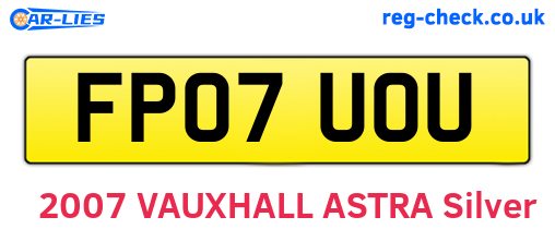 FP07UOU are the vehicle registration plates.