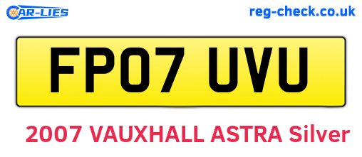 FP07UVU are the vehicle registration plates.