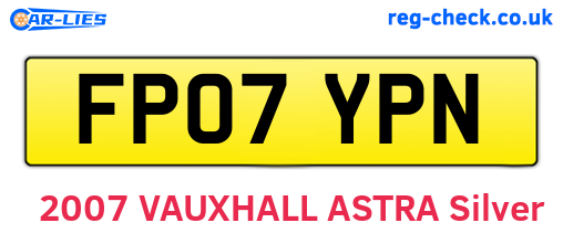 FP07YPN are the vehicle registration plates.