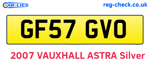 GF57GVO are the vehicle registration plates.