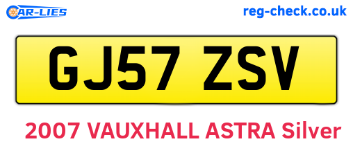 GJ57ZSV are the vehicle registration plates.