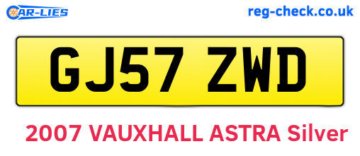 GJ57ZWD are the vehicle registration plates.