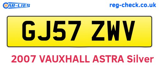 GJ57ZWV are the vehicle registration plates.