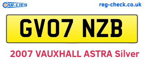GV07NZB are the vehicle registration plates.