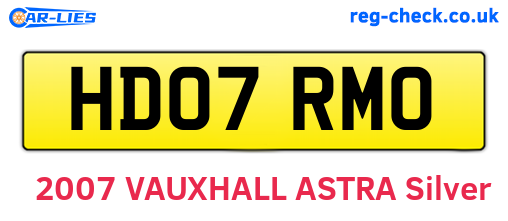 HD07RMO are the vehicle registration plates.