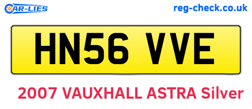 HN56VVE are the vehicle registration plates.