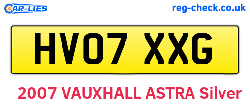 HV07XXG are the vehicle registration plates.