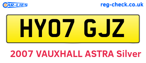 HY07GJZ are the vehicle registration plates.