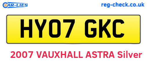 HY07GKC are the vehicle registration plates.