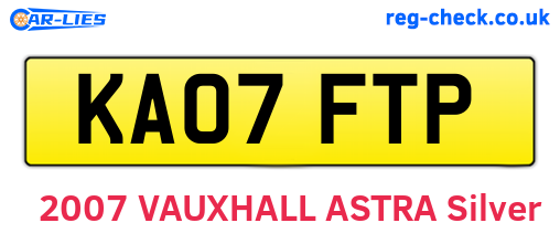 KA07FTP are the vehicle registration plates.