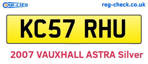 KC57RHU are the vehicle registration plates.