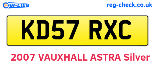 KD57RXC are the vehicle registration plates.