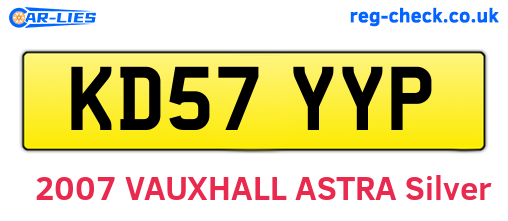KD57YYP are the vehicle registration plates.