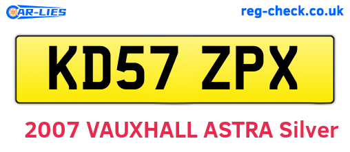 KD57ZPX are the vehicle registration plates.