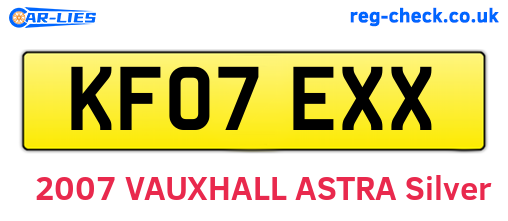 KF07EXX are the vehicle registration plates.