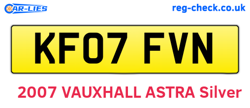 KF07FVN are the vehicle registration plates.