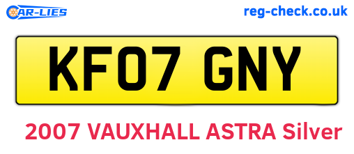 KF07GNY are the vehicle registration plates.