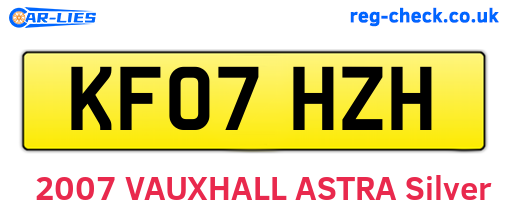 KF07HZH are the vehicle registration plates.