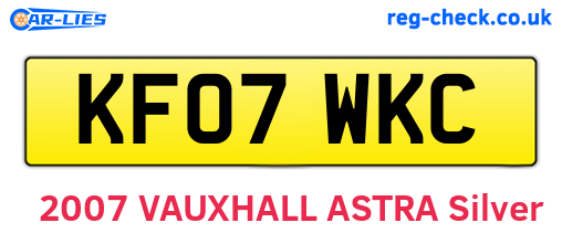 KF07WKC are the vehicle registration plates.
