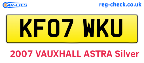 KF07WKU are the vehicle registration plates.