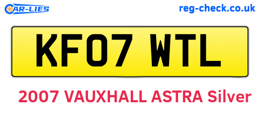 KF07WTL are the vehicle registration plates.