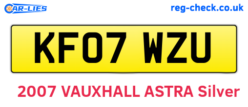 KF07WZU are the vehicle registration plates.