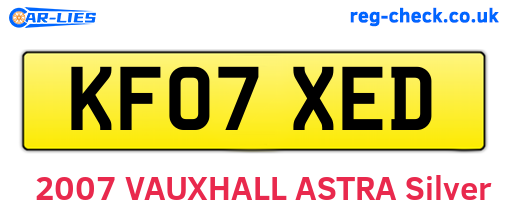KF07XED are the vehicle registration plates.