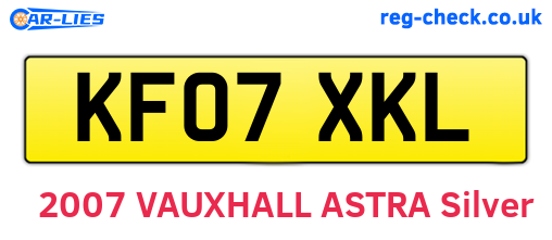 KF07XKL are the vehicle registration plates.