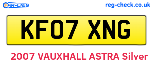 KF07XNG are the vehicle registration plates.