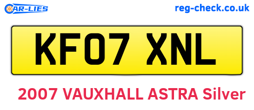KF07XNL are the vehicle registration plates.