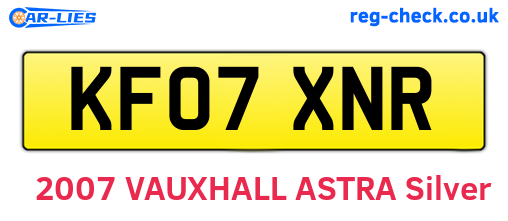 KF07XNR are the vehicle registration plates.
