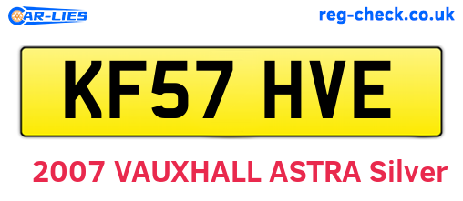 KF57HVE are the vehicle registration plates.