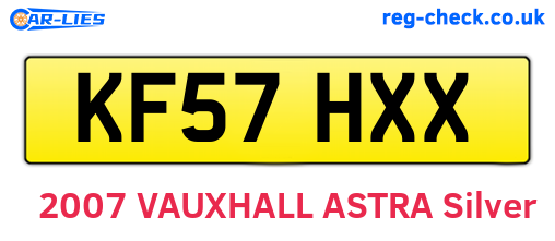 KF57HXX are the vehicle registration plates.