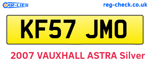 KF57JMO are the vehicle registration plates.