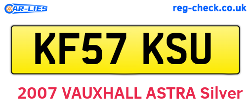 KF57KSU are the vehicle registration plates.