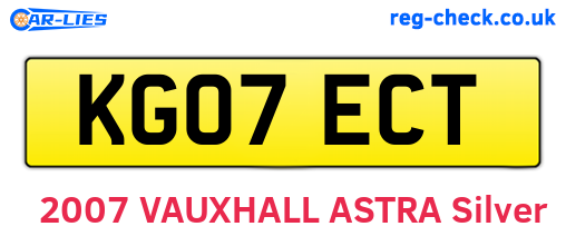 KG07ECT are the vehicle registration plates.