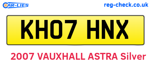 KH07HNX are the vehicle registration plates.