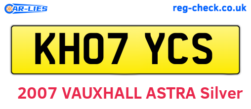 KH07YCS are the vehicle registration plates.