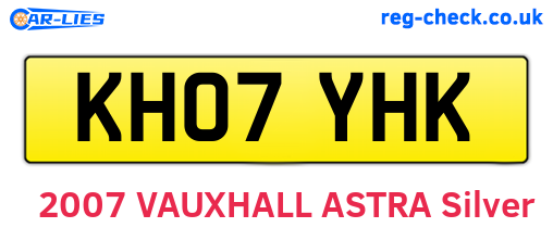 KH07YHK are the vehicle registration plates.