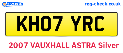 KH07YRC are the vehicle registration plates.