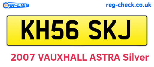 KH56SKJ are the vehicle registration plates.