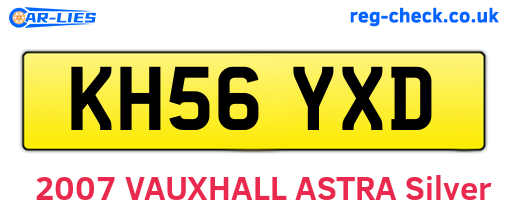 KH56YXD are the vehicle registration plates.