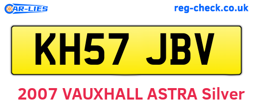 KH57JBV are the vehicle registration plates.