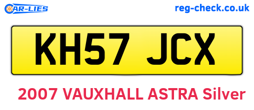 KH57JCX are the vehicle registration plates.