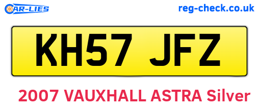 KH57JFZ are the vehicle registration plates.