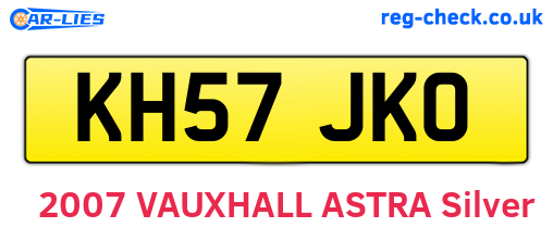 KH57JKO are the vehicle registration plates.