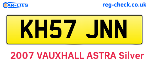 KH57JNN are the vehicle registration plates.