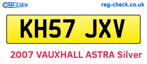 KH57JXV are the vehicle registration plates.