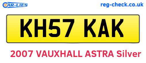 KH57KAK are the vehicle registration plates.